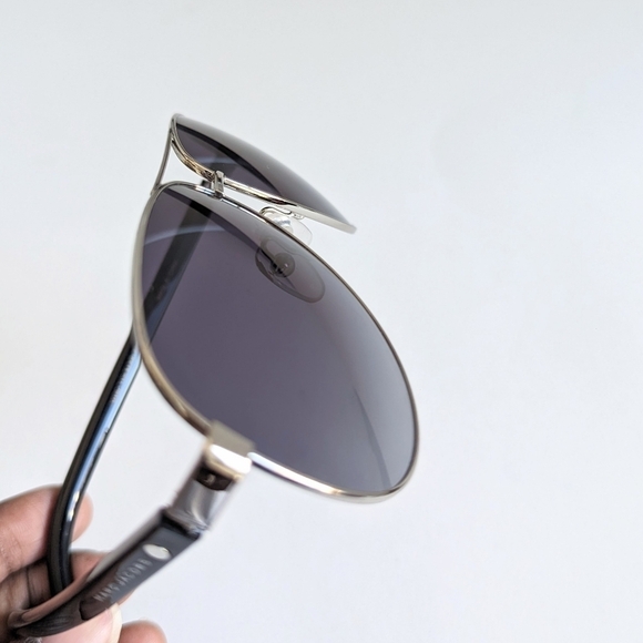 Marc Jacobs Marc 71/s 084j Hd Aviator Sunglasses Black Silver, Hardcover Case - Picture 7 of 14